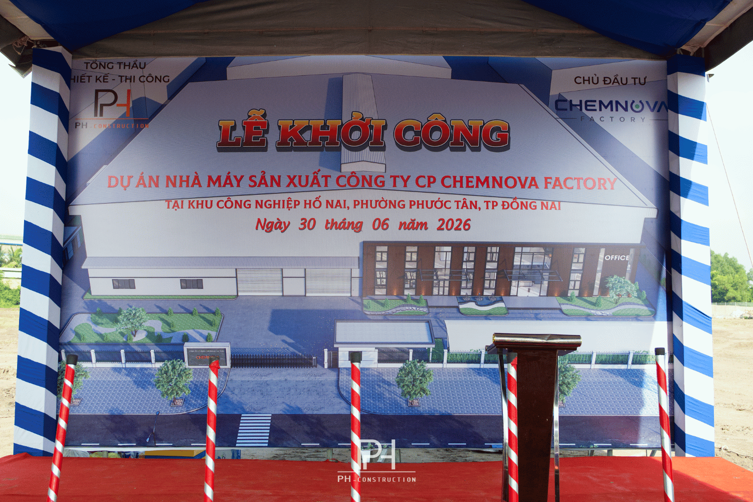 PHCONS khởi công dự án CHEMNOVA FACTORY tại KCN Hố Nai, Đồng Nai